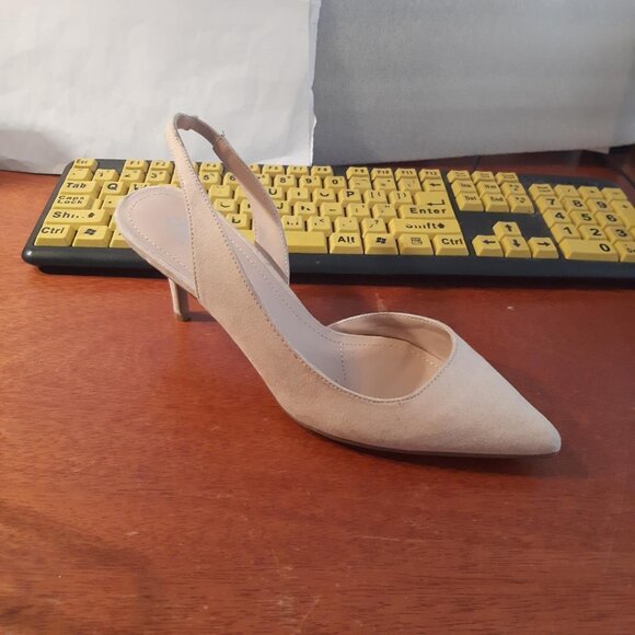 Charles By Charls David Aliby Stiletto Sandal Beige Sz7 Worn Once Excellent Cond - Picture 1 of 7